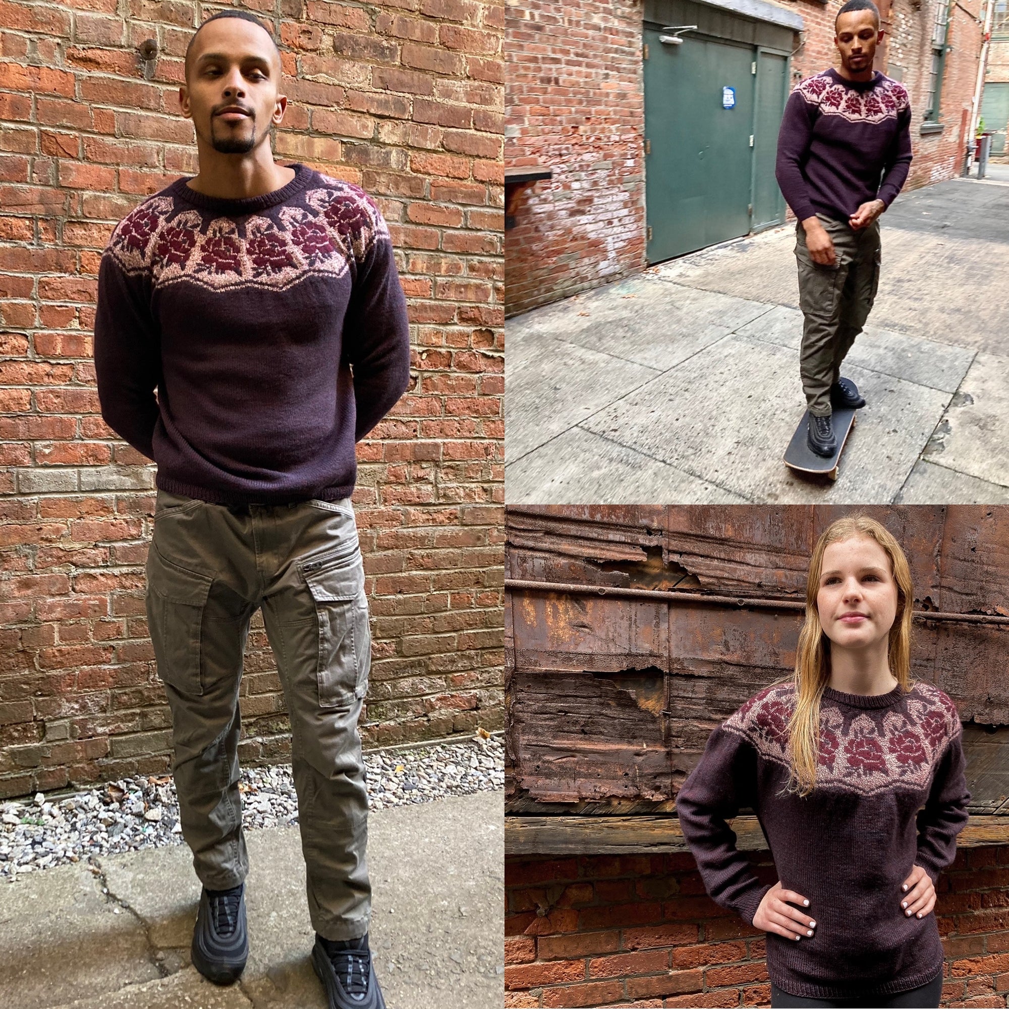 "WE LOVE a good unisex sweater pattern and marled yarn is wonderfully gender-neutral."